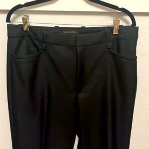 Banana Republic black wool straight/wide leg pants